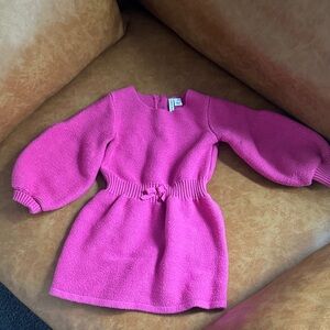 Janie and Jack Bright Pink Knit Dress